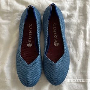 Blue Rothy’s ballet flats size 8.5